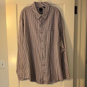 Arrow Men's 3XL Red and Black Checkered Button-Down Shirt